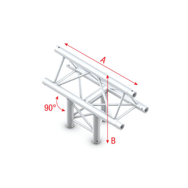 MILOS Milos Pro-30 Triangle P Truss - T-Cross 3-way vertical, apex up - 71 cm