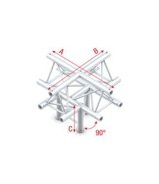 MILOS Milos Pro-30 Triangle P Truss - Cross + down 5-way, apex up - 50 cm