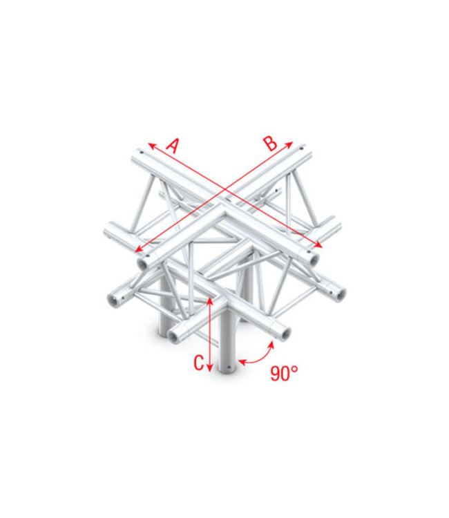 Milos Pro-30 Triangle P Truss - Cross + down 5-way, apex up - 50 cm