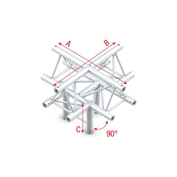 MILOS Milos Pro-30 Triangle P Truss - Cross + down 5-way, apex up - 50 cm