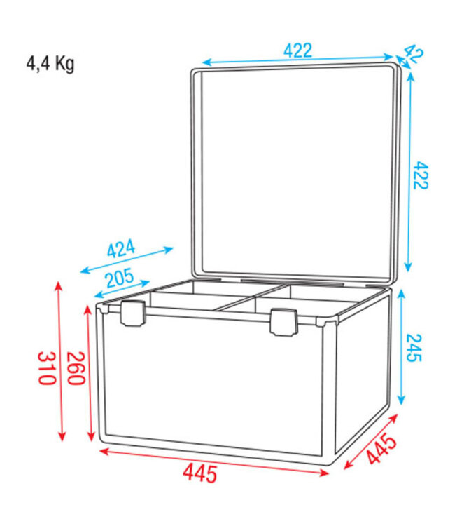 Showgear Case 4x LED Par 56