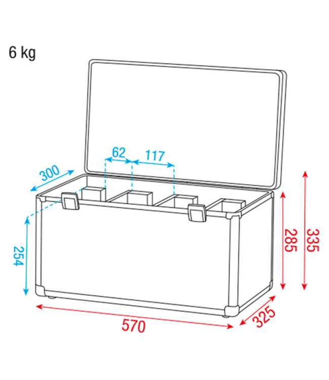 Showtec Case for 4x Club par