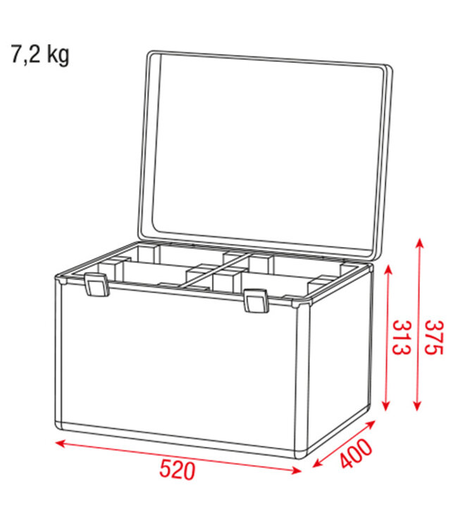 Showtec Case for 4x Kanjo Wash/Spot