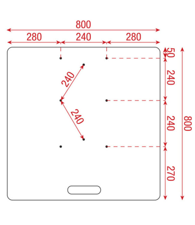 Wentex Universele baseplate 800 x 800
