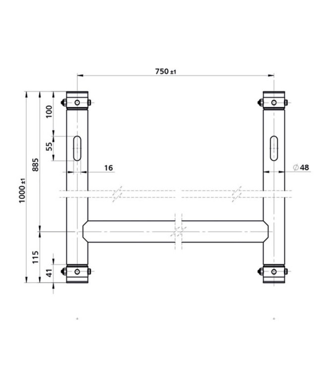 Showtec H-Downrigger Zwart (FT/FQ)