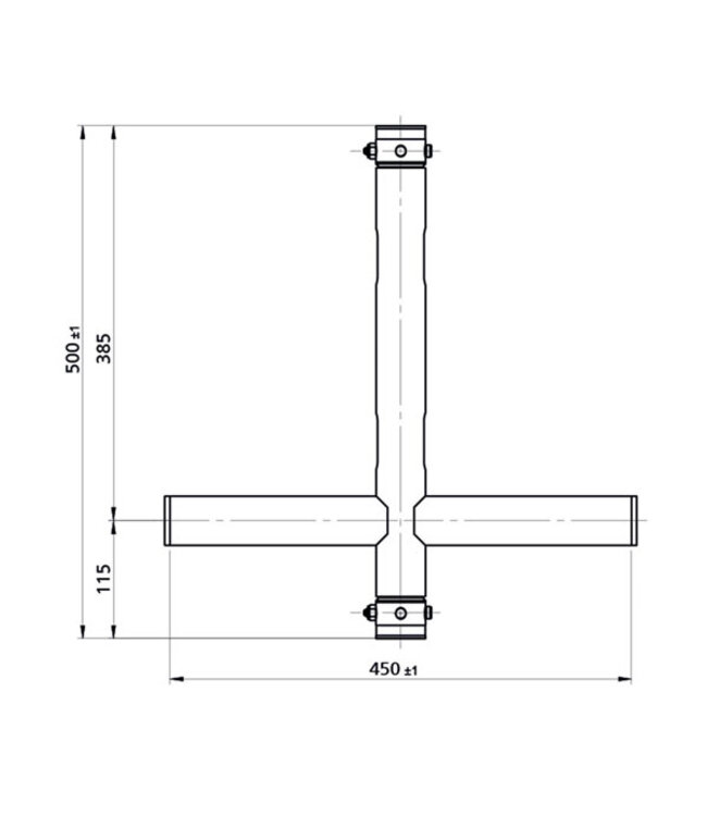Showtec T-Downrigger Zwart (GT/GQ)