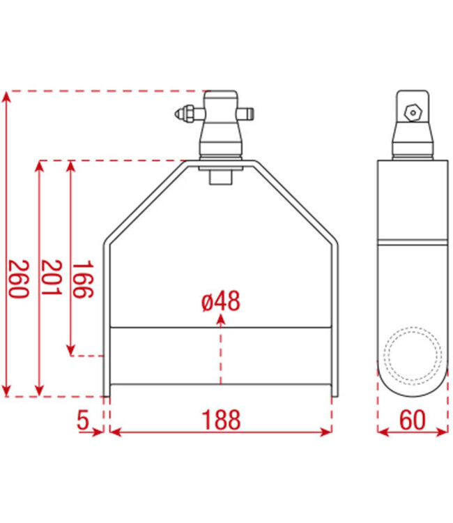 Showtec Single Downrigger Alu (GT/GQ)