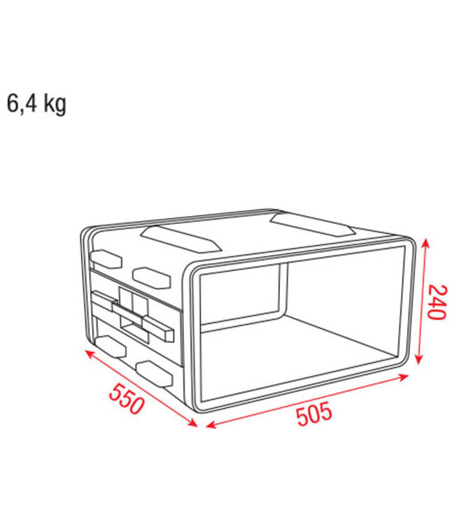 Showgear DoubleDoor Case ABS 4U