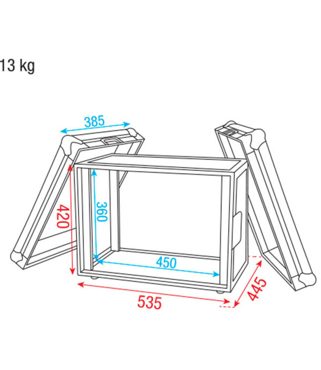 Showgear Compact Effectcase 8U