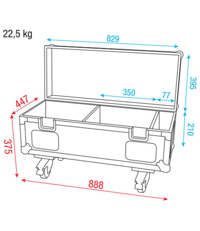 Showtec Case for 8x FX Shot & 4x Baseplate
