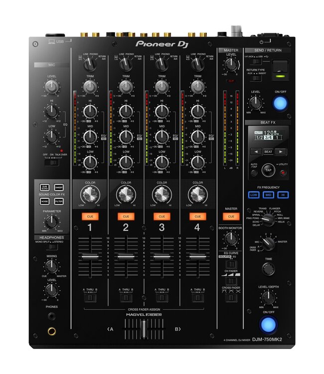 Pioneer DJM750 Mk2 4 kanaals DVS DJ mixer