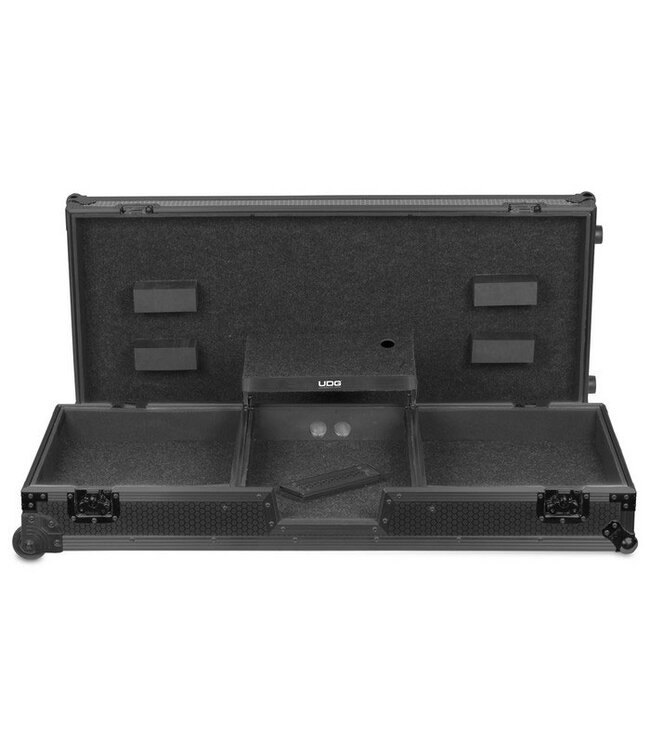 UDG Ultimate Flight Case Set Multi Turntable Battle & 10"/12" Mixer Blk Plus (Laptop Shelf&Wheels)