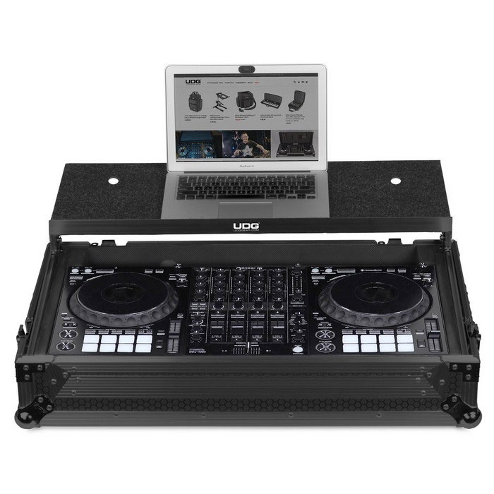 UDG Ultimate Flight Case Pioneer DDJ-1000 Black Plus (Laptop Shelf&Wheels)