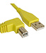 UDG UDG Ultimate Audio Cable USB 2.0 A-B Yellow Angled 1m