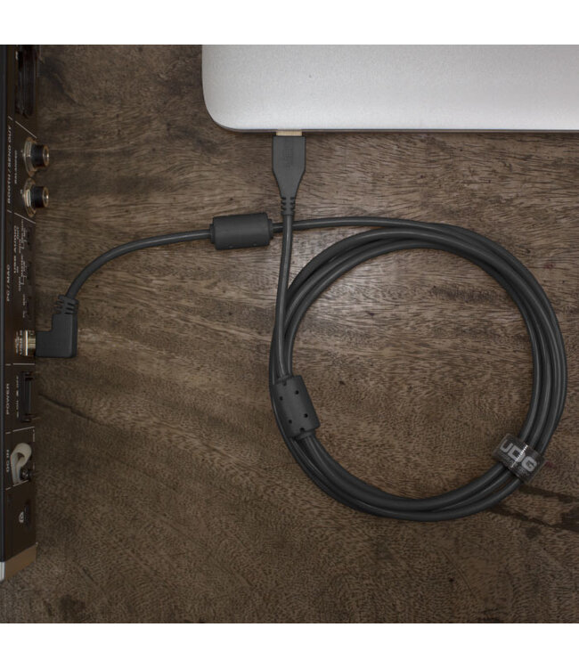 UDG Ultimate Audio Cable USB 2.0 A-B black Angled 2m