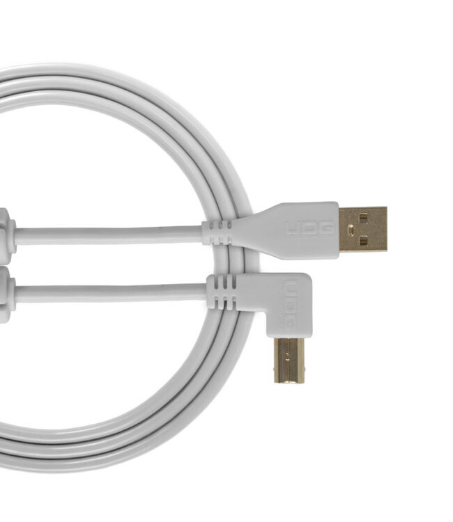 UDG UDG Ultimate Audio Cable USB 2.0 A-B White Angled 2m