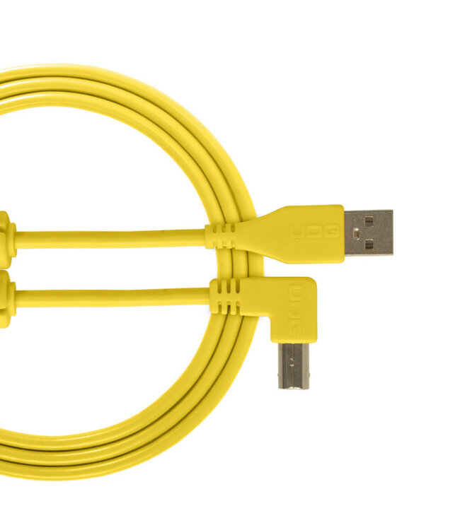 UDG UDG Ultimate Audio Cable USB 2.0 A-B Yellow Angled 2m