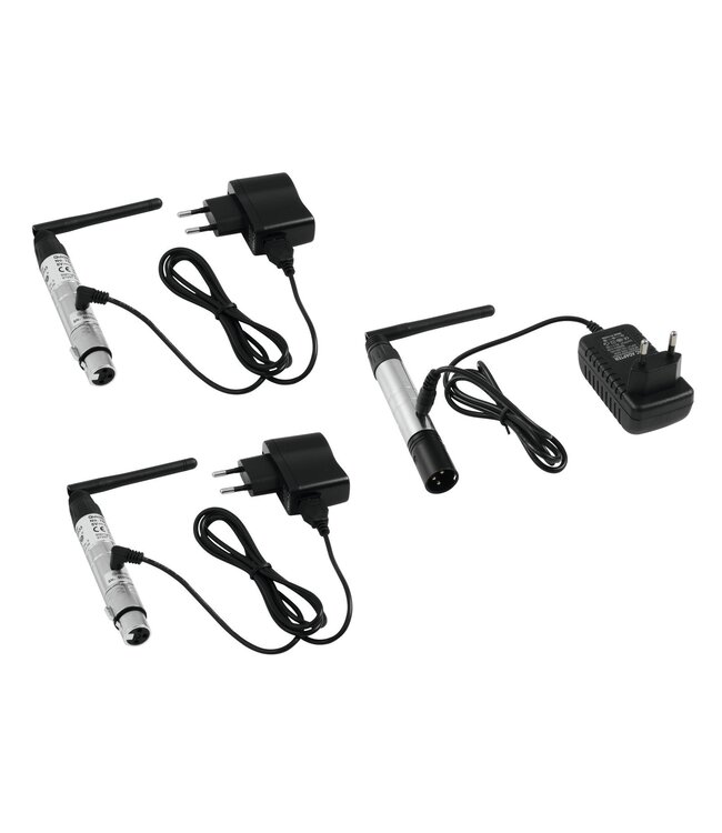 EUROLITE Set QuickDMX 1x transmitter + 2x receiver