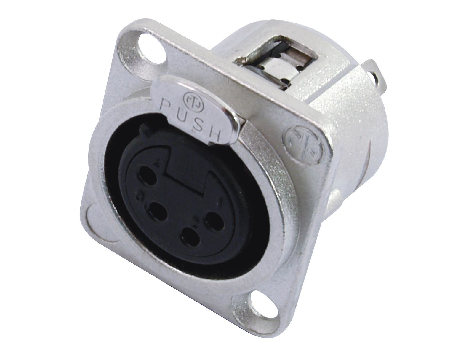 Neutrik NEUTRIK XLR inbouw connector 4pin NC4FDL-1 female