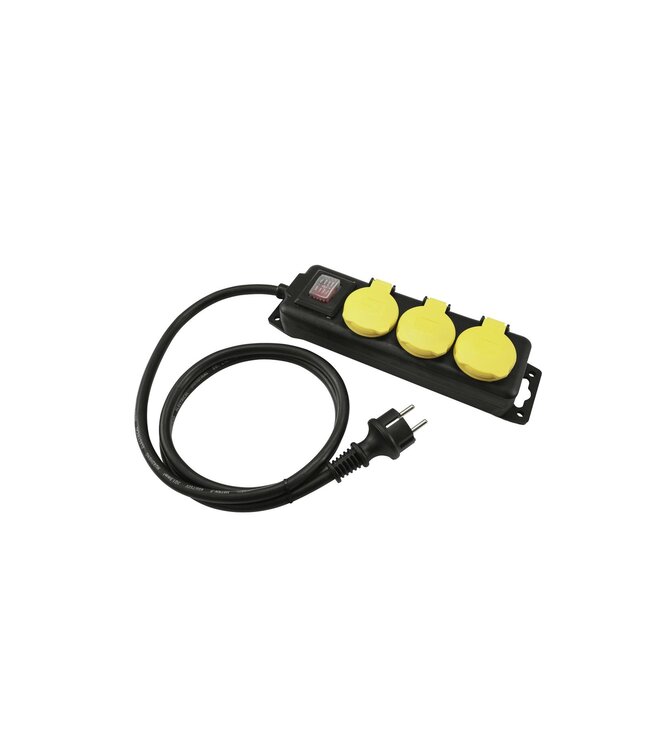 EUROLITE Distributor 3-fold IP44 bk 3m