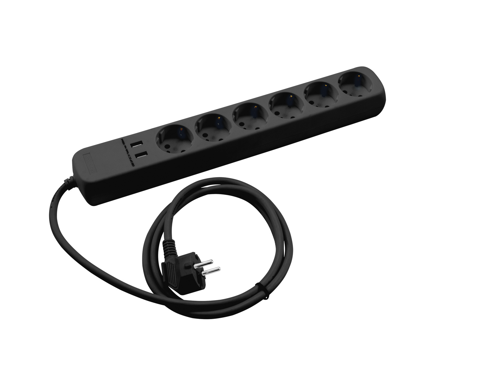 Eurolite EUROLITE Distributor 6-fold + 2 USB bk