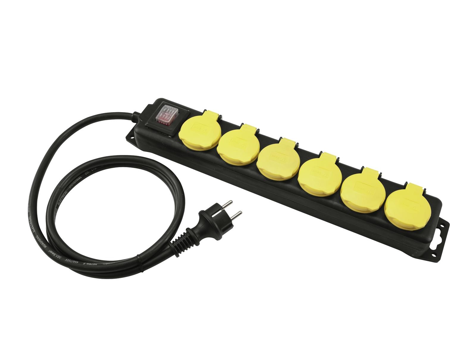 Eurolite EUROLITE Distributor 6-fold IP44 bk 10m