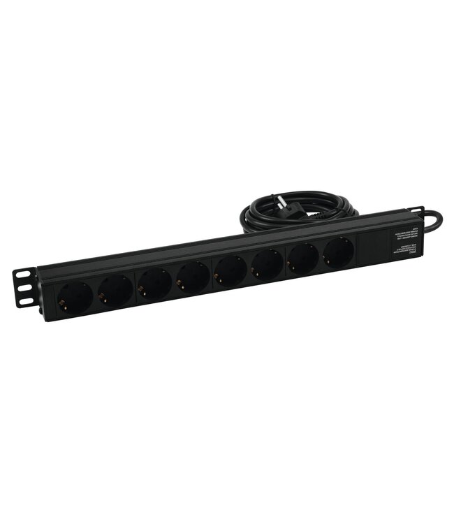 EUROLITE Distributor R19-8 1U bk 2.7m