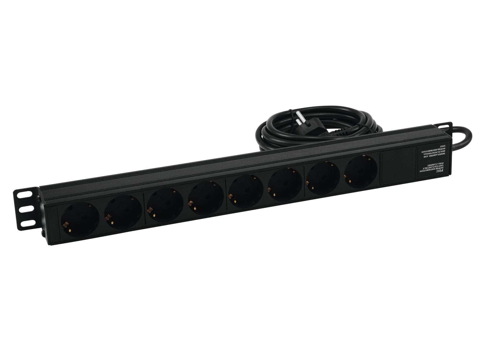 Eurolite EUROLITE Distributor R19-8 1U bk 2.7m