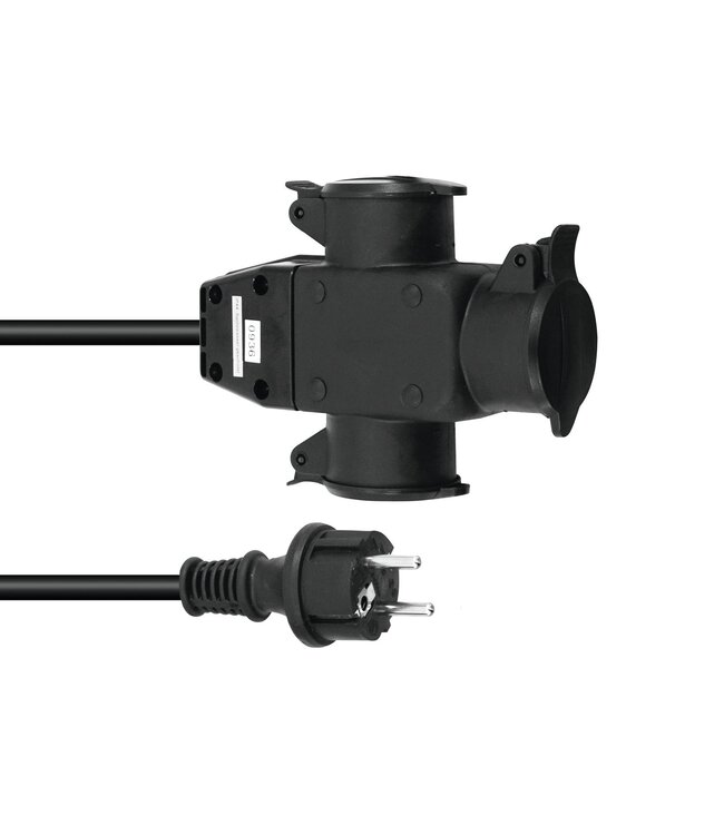 EUROLITE 240v verlengkabel 3 voudig 3 meter