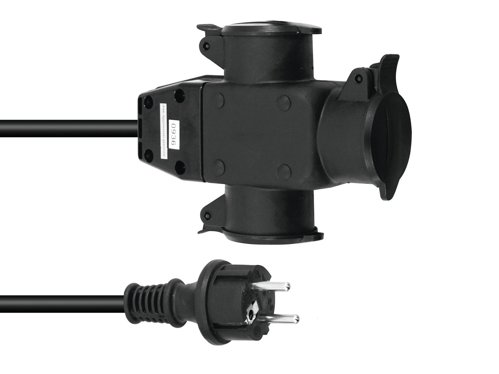 Eurolite EUROLITE 240v verlengkabel 3 voudig 3 meter