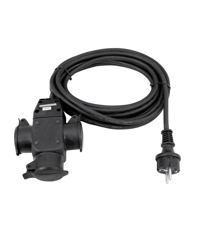 EUROLITE 240v verlengkabel 3 voudig 3 meter