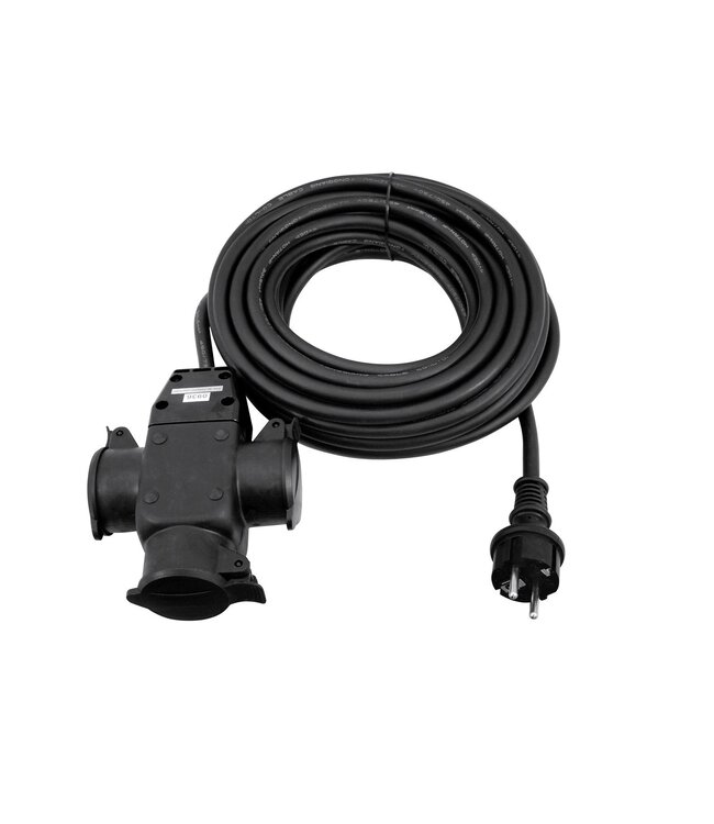 EUROLITE 240v verlengkavel 3 voudig 10 meter