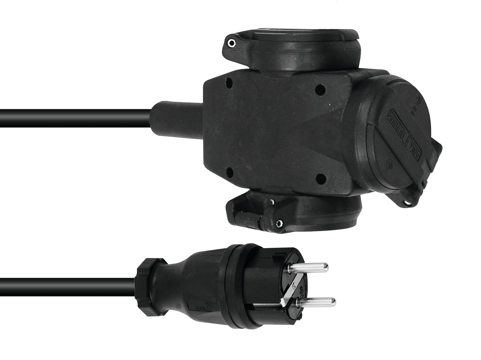 Eurolite EUROLITE 240v verlengkabel 3 voudig 3 meter