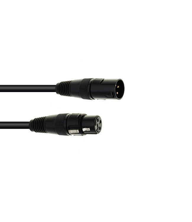 EUROLITE DMX kabel XLR 3pin 1m bk