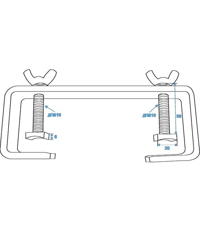 EUROLITE TCH-50/20H C-Clamp silver