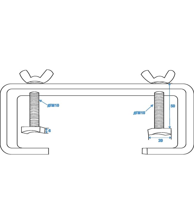 EUROLITE TCH-50/30 C-Clamp silver