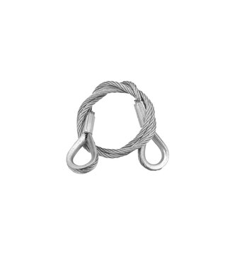 EUROLITE EUROLITE Steel Rope 600x3mm silver with Thimbles