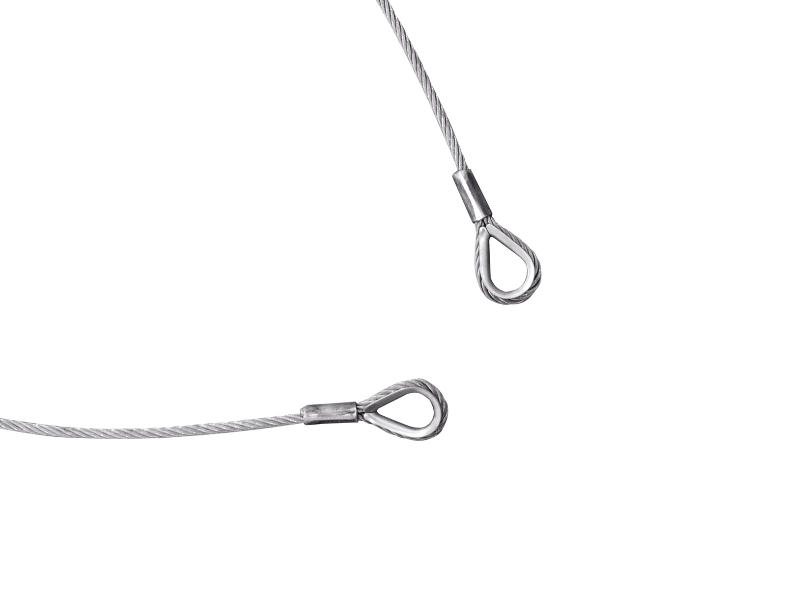 Eurolite EUROLITE Steel Rope 1000x4mm silver with Thimble