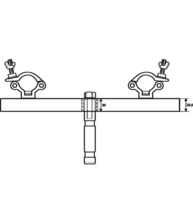 EUROLITE TAH-52 Truss Adapter w/ TV Pin