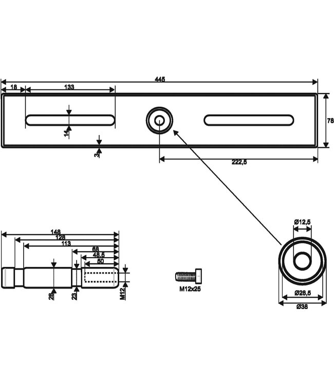 EUROLITE TAH-52 Truss Adapter w/ TV Pin