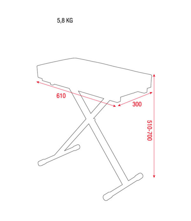 Showgear Keyboard Bench Pro