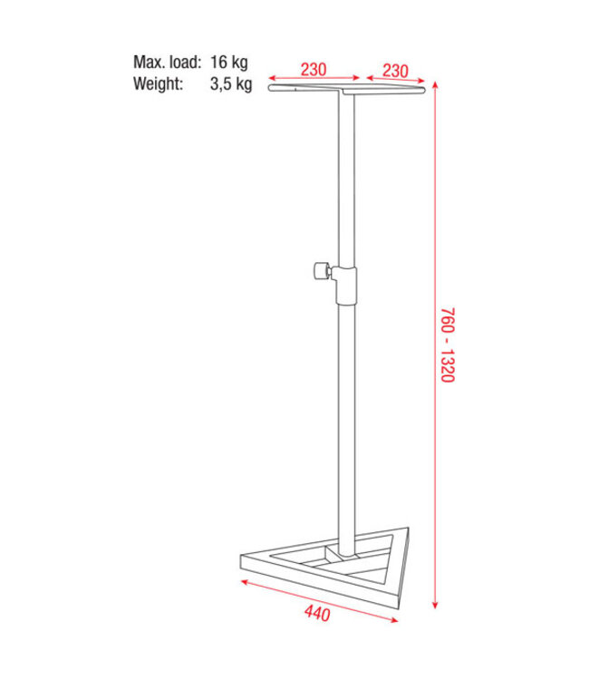 Showgear Monitor Speaker stand