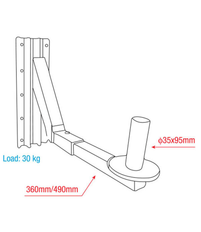 Showgear Adjustable Speakerbracket  35mm