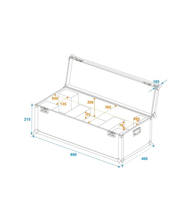 ROADINGER Flightcase 1x LED SL-400