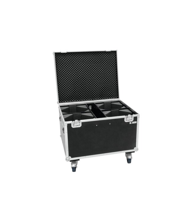ROADINGER Flightcase 4x LED THA-100F/THA-120PC op wielen
