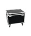 ROADINGER Flightcase 4x LED THA-100F/THA-120PC op wielen