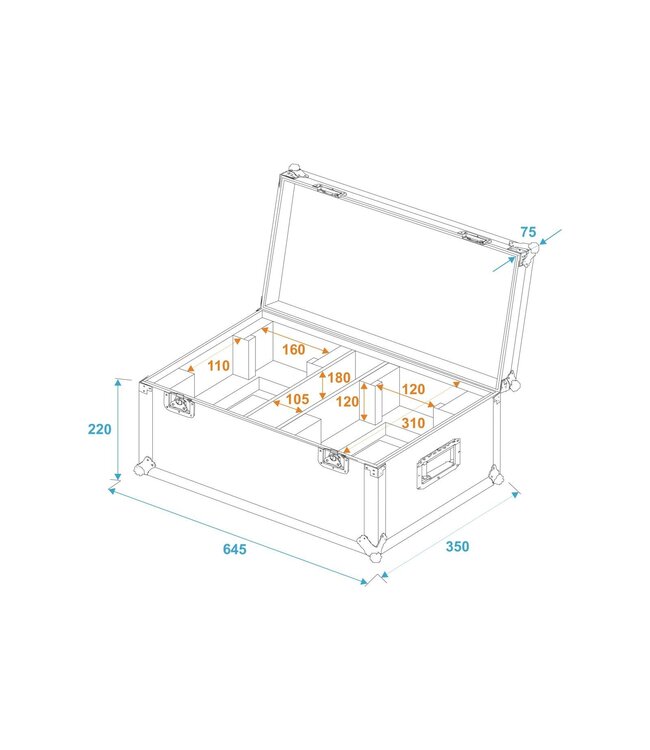 ROADINGER Flightcase 2x THA-40 PC