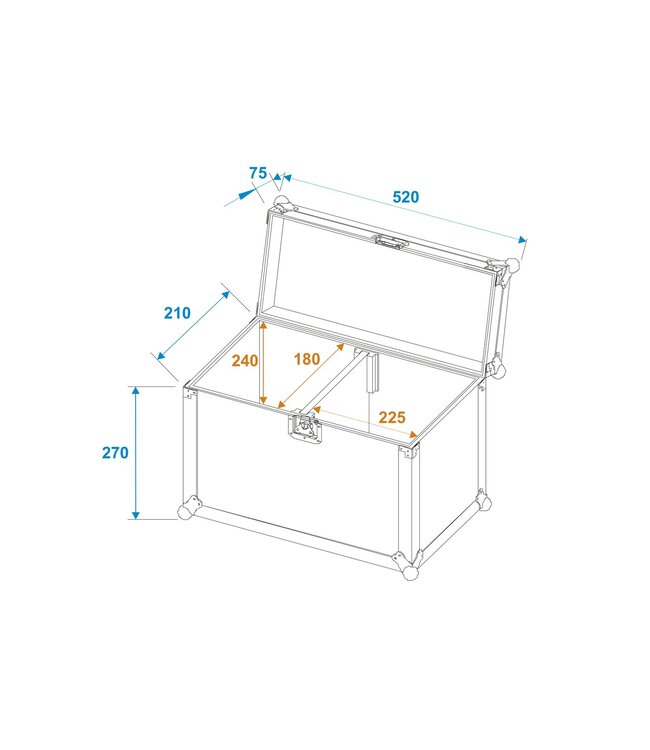 ROADINGER Flightcase 2x LED PFE-50 3000K Profile Spot