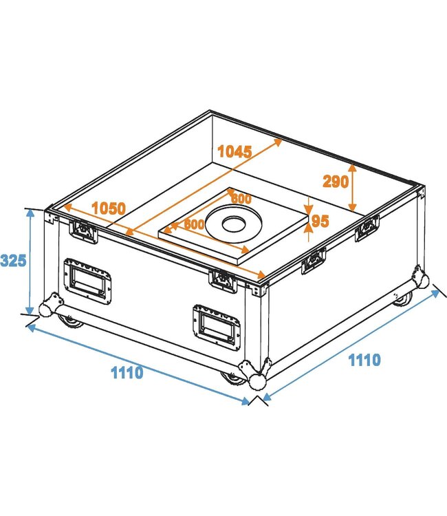 ROADINGER Flightcase spiegelbol 100cm