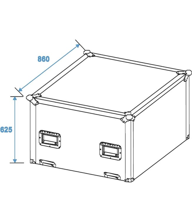 ROADINGER Flightcase spiegelbol 75 cm